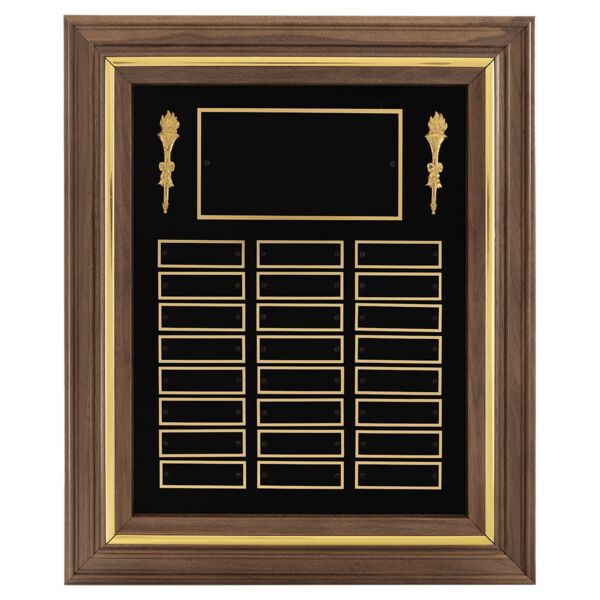 15" x 18"/Plates 7/8" x 2 3/4" American 24 Plate Perpetual Plaque with Brass Plates Thumbnail