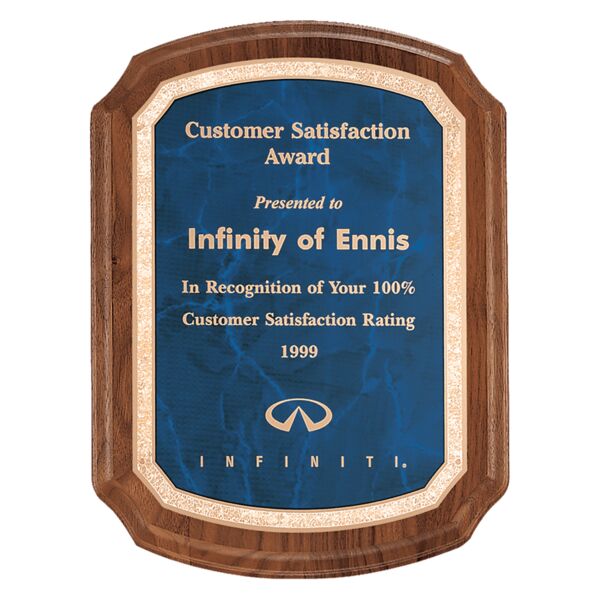 8" x 10 1/2" Coventry Series American Plaque with Border Sapphire LaserFX Plate Thumbnail