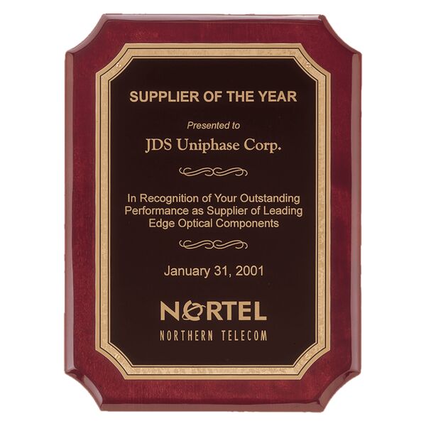 11" x 15" Airflyte Piano Finish Plaque with Border LaserFX Plate Thumbnail