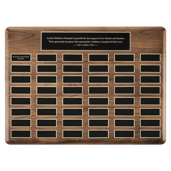 22" x 30"/Plates 1 1/2" x 3 3/4" American 60 Plate Perpetual Plaque with Brass Plates Thumbnail