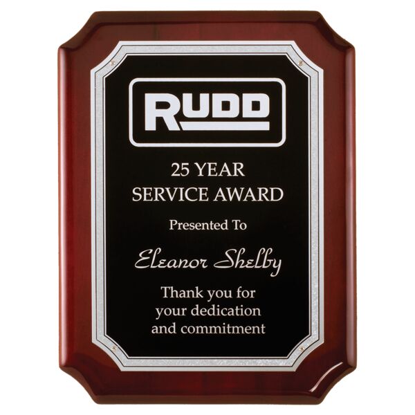 8" x 10 1/2" High Gloss Plaque with Florentine Border BlackTextured Plate Thumbnail