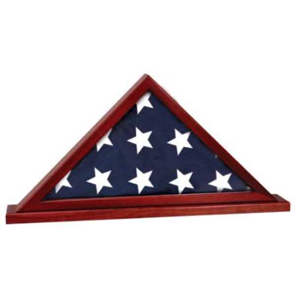 25 1/2" x 12 3/4" Finish Flag Display Case with Base Attached Thumbnail