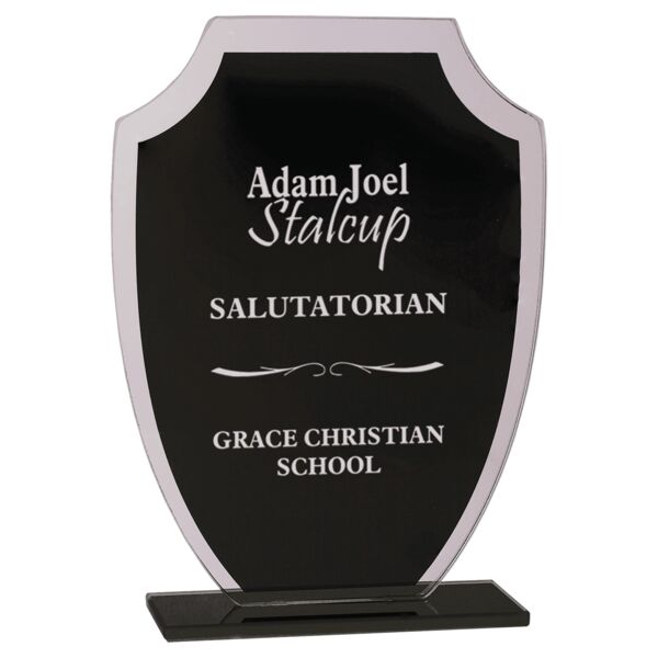 7 1/4" Shield Reflection Glass Award Thumbnail