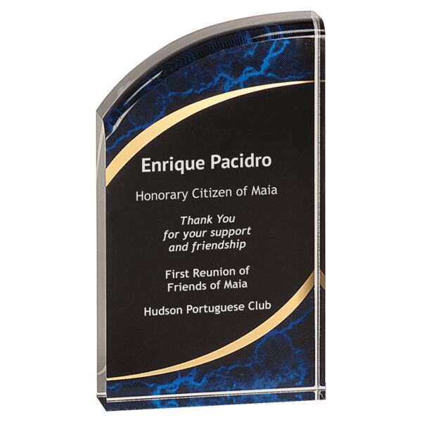 3 1/2" x 6" Marble Rounded Acrylic Thumbnail