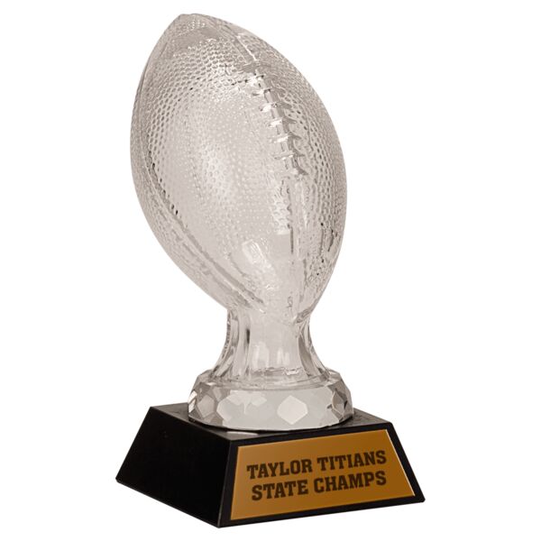 7 1/2" Glass Football with Marble Base Thumbnail