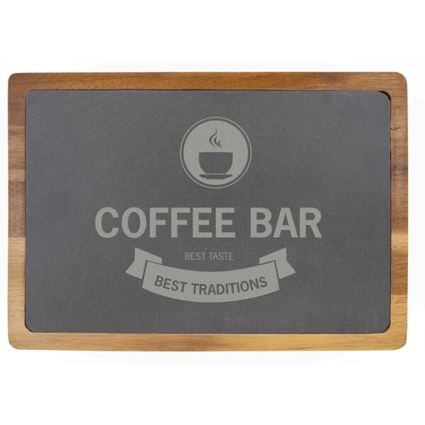 13" x 9" Acacia Wood/Slate Cutting Board Thumbnail