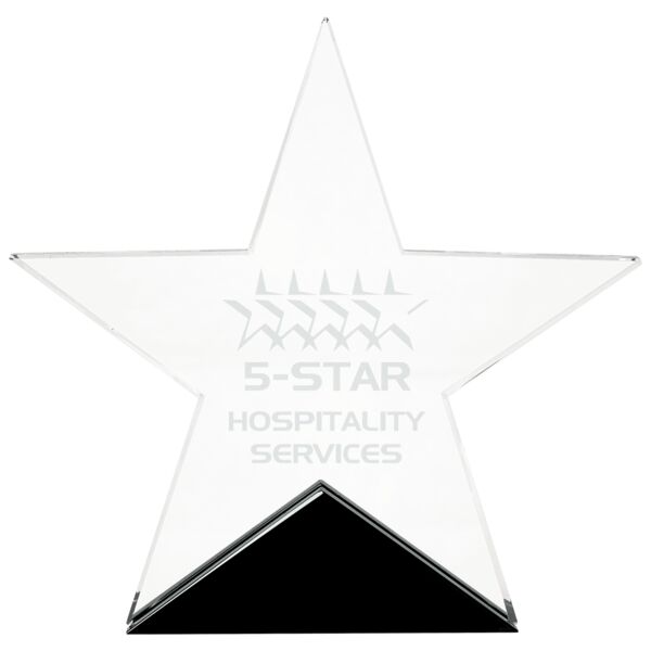 6 3/4" x 6 1/2" Glass Star on Base Thumbnail