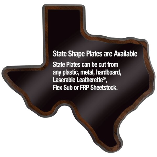 8" x 8 1/2" Finish Edge Texas State Plaque Thumbnail