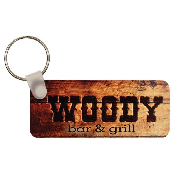 1.25" x 3" Gloss Unisub Aluminum Sublimatable Rectangle Keychain Thumbnail