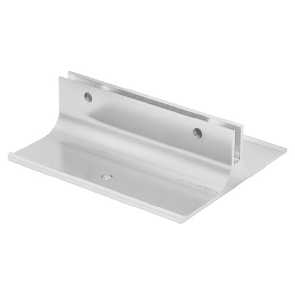 3", Satin , Kota Pro Aluminum Corridor Bracket, Fits 1/8" Thick Plastic Insert Thumbnail