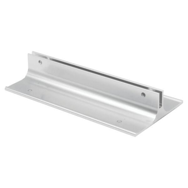 5", Satin , Kota Pro Aluminum Corridor Bracket, Fits 1/8" Thick Plastic Insert Thumbnail