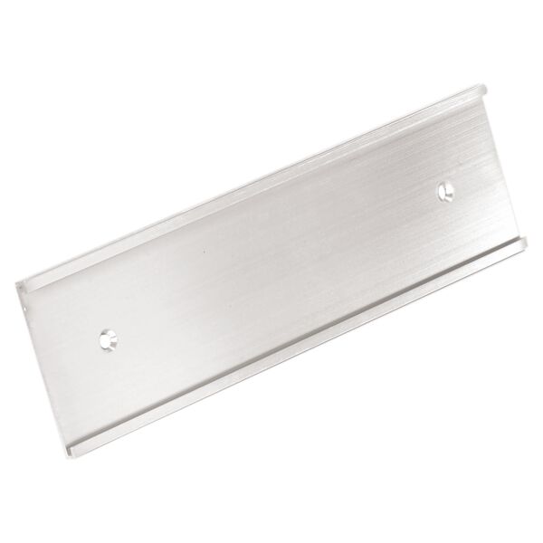 2" x 4", Shiny , Kota Pro Aluminum Wall Bracket with Mounting Holes, Fits 1/16" Thick Plastic Insert Thumbnail