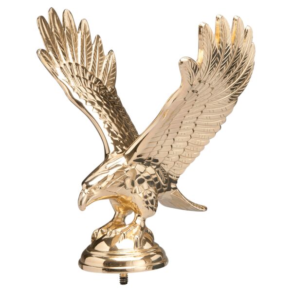 7 1/4" Brass Plated Large Eagle with Stud Thumbnail