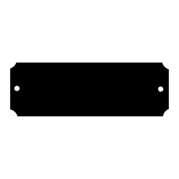 7/8" x 2 1/2" Laserable Brass Plate with Notched Corners and Two Holes Thumbnail
