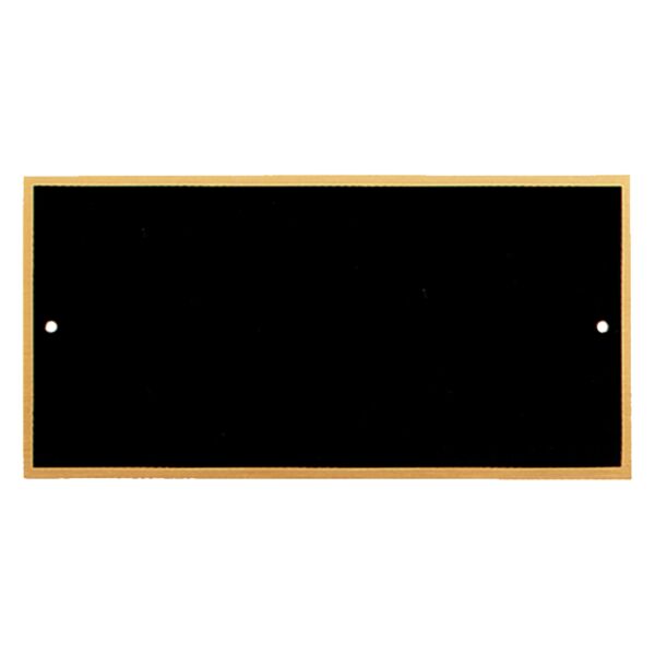 2 1/2" x 6" Laserable Brass Plate with Border and 2 Holes Thumbnail