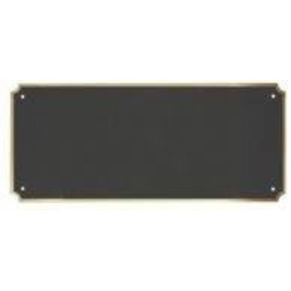 8 1/2" x 3 1/2" x .016 Laserable Brass Perpetual Plate with Border Thumbnail