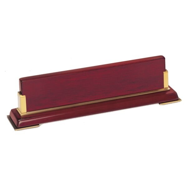 10 5/8" x 2 3/4 x 2 1/2 Piano Finish Nameplate and Metal Acceents-Plate Not Included Thumbnail