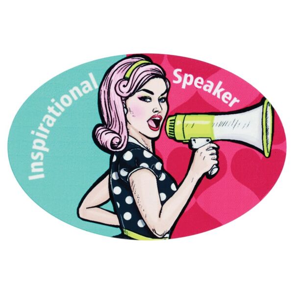 2" x 3" Sublimatable Gloss DynaSub Aluminum Oval Thumbnail