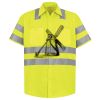 Men's High Visibility Safety Short Sleeve Work Shirt Thumbnail