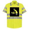 Men's High Visibility Safety Short Sleeve Work Shirt Thumbnail