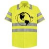 Men's High Visibility Safety Short Sleeve Work Shirt Thumbnail