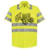 Men's High Visibility Safety Short Sleeve Work Shirt Thumbnail