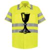 Men's High Visibility Safety Short Sleeve Work Shirt Thumbnail