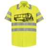 Men's High Visibility Safety Short Sleeve Work Shirt Thumbnail