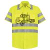 Men's High Visibility Safety Short Sleeve Work Shirt Thumbnail