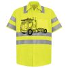 Men's High Visibility Safety Short Sleeve Work Shirt Thumbnail