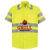Men's High Visibility Safety Short Sleeve Work Shirt Thumbnail