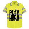 Men's High Visibility Safety Short Sleeve Work Shirt Thumbnail