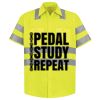 Men's High Visibility Safety Short Sleeve Work Shirt Thumbnail