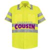 Men's High Visibility Safety Short Sleeve Work Shirt Thumbnail