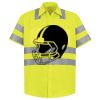 Men's High Visibility Safety Short Sleeve Work Shirt Thumbnail