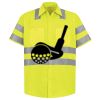 Men's High Visibility Safety Short Sleeve Work Shirt Thumbnail