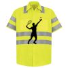 Men's High Visibility Safety Short Sleeve Work Shirt Thumbnail