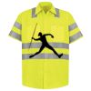 Men's High Visibility Safety Short Sleeve Work Shirt Thumbnail