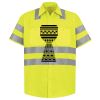Men's High Visibility Safety Short Sleeve Work Shirt Thumbnail
