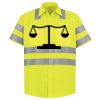 Men's High Visibility Safety Short Sleeve Work Shirt Thumbnail