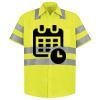 Men's High Visibility Safety Short Sleeve Work Shirt Thumbnail