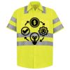 Men's High Visibility Safety Short Sleeve Work Shirt Thumbnail