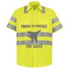 Men's High Visibility Safety Short Sleeve Work Shirt Thumbnail